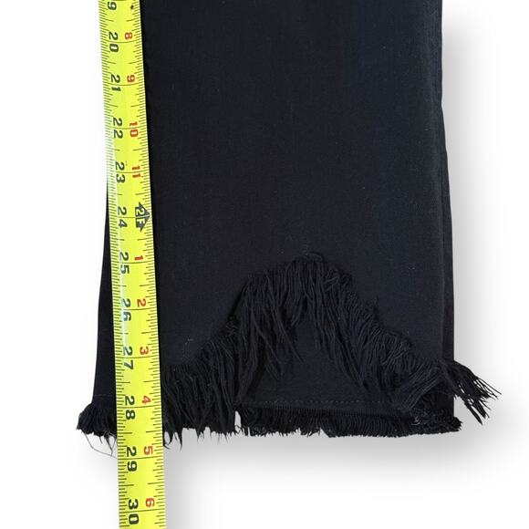 Jonathan Simkhai Black River High Rise Raw Hem Straight Leg Ankle Jeans Size 27 - Picture 10 of 10